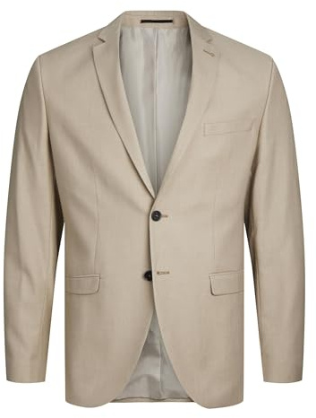 JACK&JONES Men's JPRSOLARIS Blazer NOOS Blazer, Pure Cashmere/Fit:Super Slim FIT,