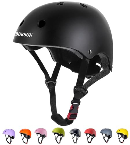 BURSUN Kids Bike Helmet Toddler Cycle Helmet for 2-15 Years Old Boys Girls -Lightweight, Adjustable Multi-Sport Helmet for Skateboard Cycle Roller Skateing Scooter BMX