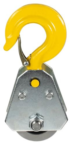 KCNOFNC 1 Ton Umlenkrolle mit Kugellager und Haken, Umlenkrollen für 15mm Seile Stahlseil, für Seilzug Seilwinde Forst Zubehör