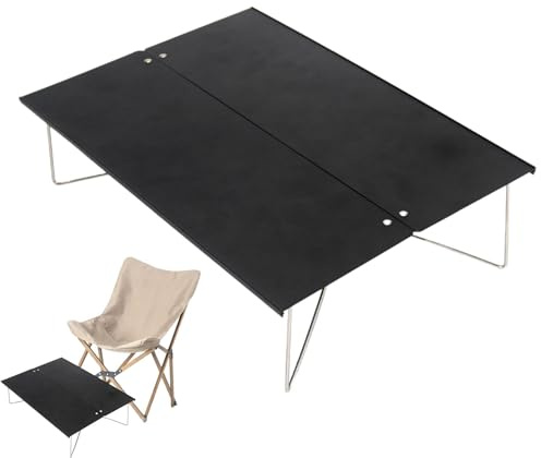 Mesa de camping portátil - Mesa de banquete plegable para picnic y uso al aire libre | Mesa plegable rectangular para mapas, portátiles y alimentos | Mesa de utilidad picnic ligera