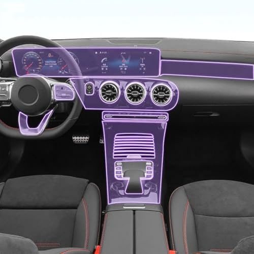 BEIYANSHOO Pellicola protettiva trasparente in TPU per console centrale interna auto, antigraffio, adesivo LCD PPF, per Mercedes Benz CLA 2020-2024