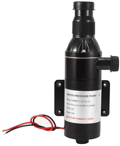 Dioche Maceratore 12GPM 12V 45LPM Pompa per Rifiuti Autoadescante a Basso Rumore per Applicazioni Marine, e Agricole