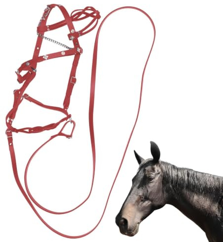 Cabestros Para Caballos,Cabestro De Cuero De PU Parsa Cabasllos Y Cuerdas