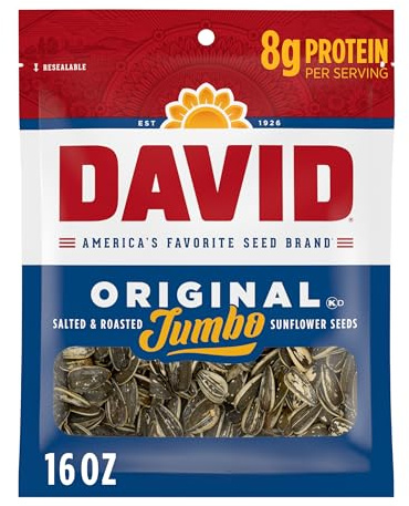 DAVID Jumbo Sunflower Seeds, Original Flavor, 16 oz.