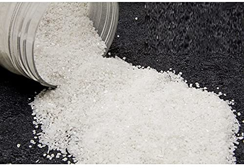 HOBI Lot de 800gr de Sable décoratif coloré Blanc, de 0,60mm à 1mm, pour Déco de Table, Bougeoir, Vase