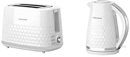 Morphy Richards 220034 Hive Toaster White & 108274 Hive Kettle White