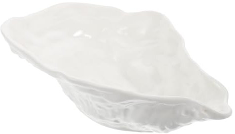 IMIKEYA 4 Stück Austernschale Küchengerät Japanische Suppentassen Organizer Zur Aufbewahrung Von Lebensmitteln Snack-servierung Matcha-schüssel Neues Porzellan Obstschale Haushalt Weiß