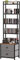 Epouseter Regal Aufbewahrung, 6-stöckiger Ständer für CDs, DVDs Bücher, mit Stoffschubladen, aus Holz, Stabiler Metallrahmen, verstellbare Buchstopper