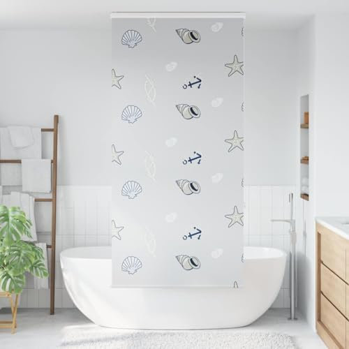 Tenda a rullo per doccia con cassetta, 110 x 240 cm, materiale PEVA, impermeabile e durevole, ideale per bagno, facile da pulire, elegante e pratico