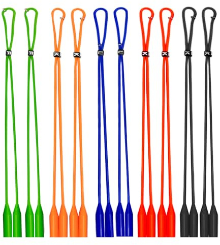 ZEMINRI 10 Pezzi Cordino per Occhiali in Silicone Regolabile Fascette Antiscivolo Colorate Laccetti per Occhiali Ferma Occhiali Leggera per Laccio Occhiali da Sole per Donna Uomo per Sport(10 Pezzi)