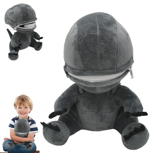 Xenomorph Plush Toys, Zipper Mouth Plush, Fun Zipper Plush Figure, Movie Figure Plush Xenomorph, Alien Interactive Doll, Alien Film Series Plush Toy, Xenomorph Zippermouth Alien Plush, Sofa Decor