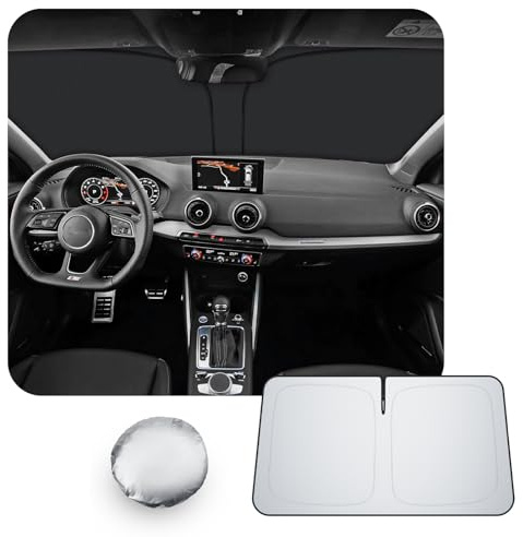 [Upgrade] CDEFG Compatible con Audi Q2 2016-2025 2026 Parasol Cubiertas Parasol Parabrisas Delantero Parabrisas Auto Parasol Accesorios