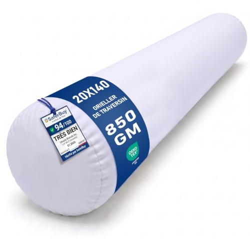 Utopia Bedding Nackrullar 20×140 cm, 1 pack, för knä och positionering | Kuddar för ben, knän och nacke, yogarulle, mångsidig kudde för vardaglig användning