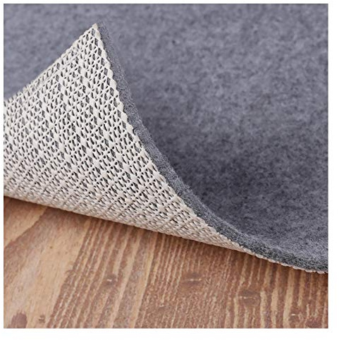 Non Slip Rug Pad Grippers - 10x14 Ft, 1/8 Thick, (Felt + Rubber) Double Layers Area Carpet Mat Tap, Provides Protection and Cushioning for Hardwood or Tile Floors
