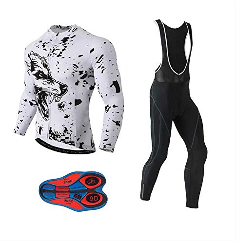 MOXILYN Men's Quick-Dry Cycling Jersey Set Road Bike Bicycle Shirt + Bib Pants with 9D Gel Padded MTB Riding Clothing kit