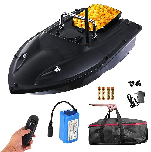 CRESEAPRODUCTS Saltwater Long Distance Sending Hook Lures Trawling Tumbler Remote Control Surf Fishing Rc Bait Drop Boats for Ocean,7800mah Battery