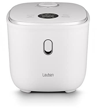 Lauben Arrocera Low Sugar Rice Cooker con función de bajo consumo, 3l de volumen, 6 modos, inicio retardado, mantener el calor, superficie de cerámica antiadherente, apta para lavavajillas (blanco)