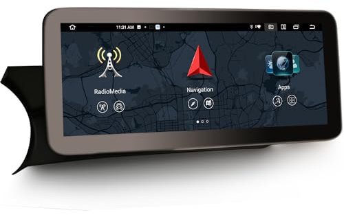Erisin 8GB+128GB 12.3 Pulgadas GPS Navegación Estéreo de Automóvil Android 14 para Mercedes-Benz Clase C W204/S204 Soporte Carplay Pantalla táctil IPS WiFi 4G Dab+ Bluetooth 5.0 DSP Canbus SWC