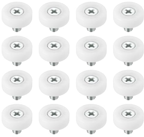 PATIKIL 19 mm lådrullar, 16-pack plastlåda remskiva ersättningshjul lager liten remskiva