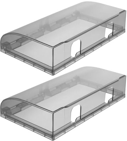 jojofuny 2pcs Socket Outlet Cover Sticky Electrical Outlet Protector Double Slot Splash Box for Various Walls for Plugs and Power Adapters