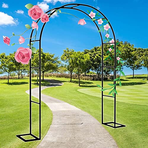 BGGNDZ Arche Jardin pour Rosiers Plantes Grimpantes, Metal Arceau à Rosiers, Arche de Rosiers Vigne Mariage, Pergola Tonnelle de Jardin, Intérieur Extérieur Décoration de Fête,240x220x40CM