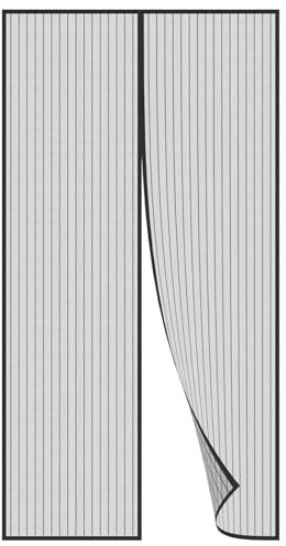 Magnetic Fly and Insect Mesh Screen for Single Doors up to 100 x 210cm (Black)