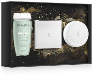 Kérastase Divalent Masque Geschenkset, Pflegeserie für fettige Kopfhaut und Haare, Enthält: Bain Divalent 250 ml, Argile Equilibrante 200 ml, Masque Réhydratant 200 ml
