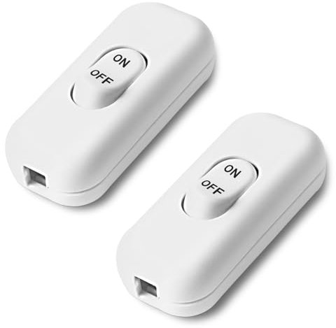 2 Pièces Interrupteur Torpedo, Interrupteur à Bascule 6A 250V, Interrupteur Bipolaire, pour Lampe de Bureau, Lampe de Chevet, Lampadaires