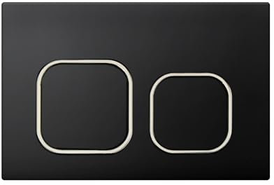 Mendorio Plaque de Commande WC, Compatible avec Geberit Sigma, UP300&UP320, avec Double Chasse, Dimensions 243×162 mm, Équipée d'un Set de Leviers de Chasse et d'un Cadre d'Installation.(Noir)