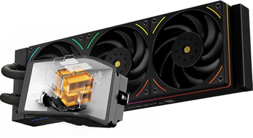 Thermalright Wonder Vision 360 UB ARGB Black CPU AIO Liquid Cooler - Rotatable 6.67'' Curved Screen 3D Effect, 2K Resolution, 2150RPM TL-UB36 Fans, for AM4/AM5 & Intel 1700/1851