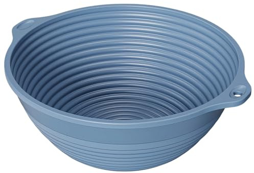 Kronabelle Grande ciotola da campeggio in silicone, 22 cm, pieghevole, da viaggio, per mescolare e insalata, con manici, per picnic ed escursioni