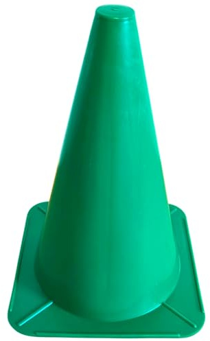 cyclingcolors 1x Kunststoff Trainingshütchen Agility-Fußballkegel 24cm Indoor Outdoor Festveranstaltungen Feldmarkierung Agility-Hüte für Fußball Skaten Fußball Basketball, grün