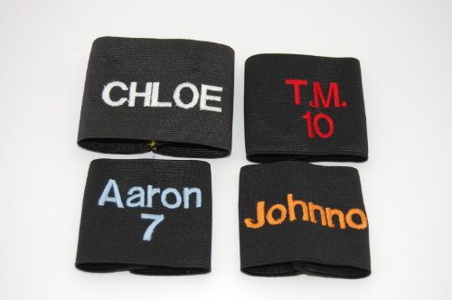 Personalised shin pad holders black, childrens