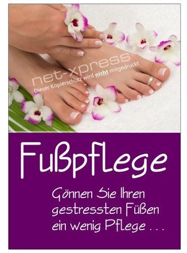 net-xpress Fußpflege-Poster für Fußpflegepraxis DIN A1, Werbeplakat Plakat Nagelstudio