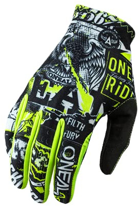 O'NEAL | Gants vélo et Motocross | MX MTB DH FR Descente Freeride | Matériaux durables et Flexibles, Paume ventilée | Gants Matrix Youth Attack | Enfants | Noir-Jaune Fluo | Taille S