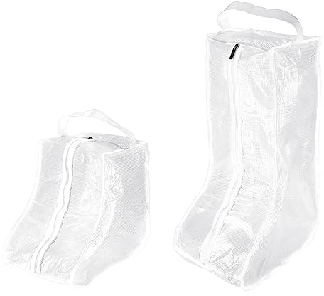 PATIKIL Stövlar Container Väska, 2st Damm Test Stövlar Skydd Väska Hög/Bres Stövlar Bär Väskor För Hem Resor, Vit, Vit