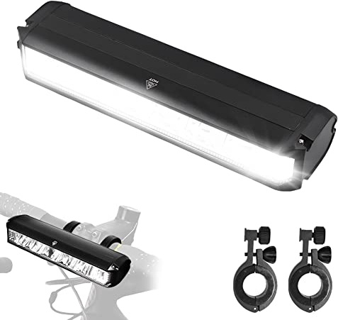 NIUAWASA Luces de Bicicleta, Faro de Bicicleta Recargable 5 LED Impermeable 8000mAh Luz de Bici 2600 Lúmene para Conducción Nocturna/Ciclismo Luz Delantera de Seguridad MTB Ciclismo Todoterreno