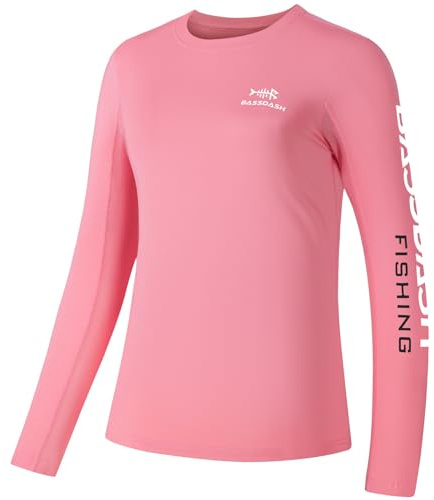 Bassdash Camiseta de Manga Larga para Mujer con protección Solar UPF 50+ UV de Secado rápido para Pesca Senderismo y Kayak