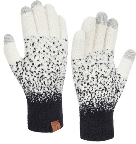 Bequemer Laden Mujeres Invierno Guantes Termicos Tactiles Punto Jacquard Esponjoso Guantes para Clima Frío Regalo Mujer