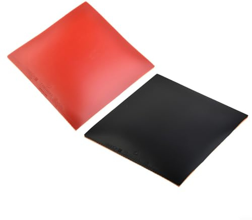 Fast Attack Table Tennis Racket Replacement Rubber,Hard Sponge Table Tennis Rubber,Suitable For Table Tennis(Black+Red)