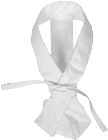 Mikikit Collier de Kimono Japonais en Polyester Blanc pour Femmes, Souple et Confortable pour Cérémonies Traditionnelles