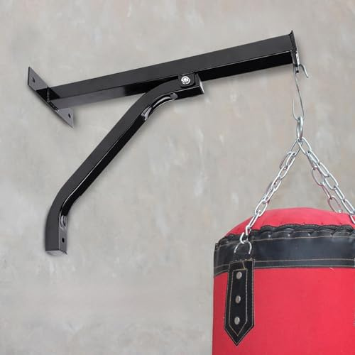 Sac de barrière de boxe lourd pour montage Support suspendu Accessoire Construction en acier robuste Charge maximale 100 kg pour les amateurs d'entraînement de boxe noir