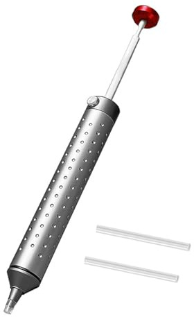 Durlo Pompa Dissaldante, Strumento Di Rimozione Della Saldatura a Vuoto Esteso E Antiscivolo, Con 2 Ugelli in Silicone