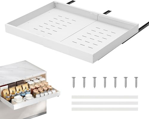 Organizadores Extraíbles para el Hogar | Bandeja de Almacenamiento Deslizante y Organizadora Adhesiva,Cajón De Almacenamiento Extraíble Deslizable | Para Cocina Despensa Apartamento Casa De Campo Baño