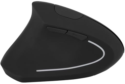 Ratón óptico Inalámbrico para Zurdos con Luces de Colores para PC, Ordenador Portátil, Ratón Vertical Ergonómico para Usuarios Zurdos, 6 Botones Programables, Inalámbrico de 2,4 GHz para