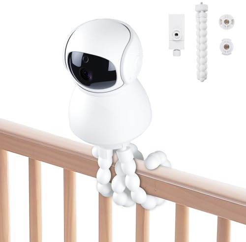 ELUTENG Soporte universal para vigilabebés para la mayoría de las cámaras de bebé, soporte para monitor de vídeo de bebé para habitación de los niños, bordes de cuna
