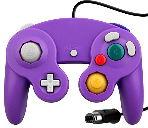 OSTENT Wired Shock Game Controller for Nintendo GameCube NGC Video Game Color Purple