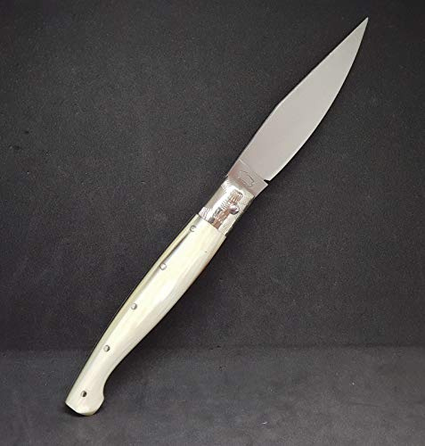 COLTELLO SARDO PATTADA ARTIGIANALE MANICO in CORNO COLLEZIONE TASCABILE da caccia ART 47 MANICO 13
