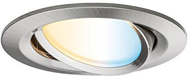 Paulmann 92961 SmartHome Zigbee Einbauleuchte LED Coin Nova Plus 1x6,5W Tunable White Eisen gebürstet