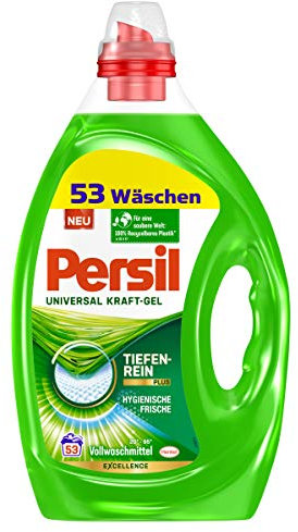 Persil Universal Kraft-Gel Flüssigwaschmittel (2 x 53 Waschladungen), Vollwaschmittel mit Tiefenrein-Plus Technologie bekämpft hartnäckigste Flecken für strahlende Reinheit